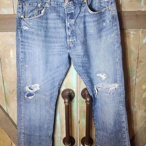 Levi's Light Blue Distressed Men's Jeans